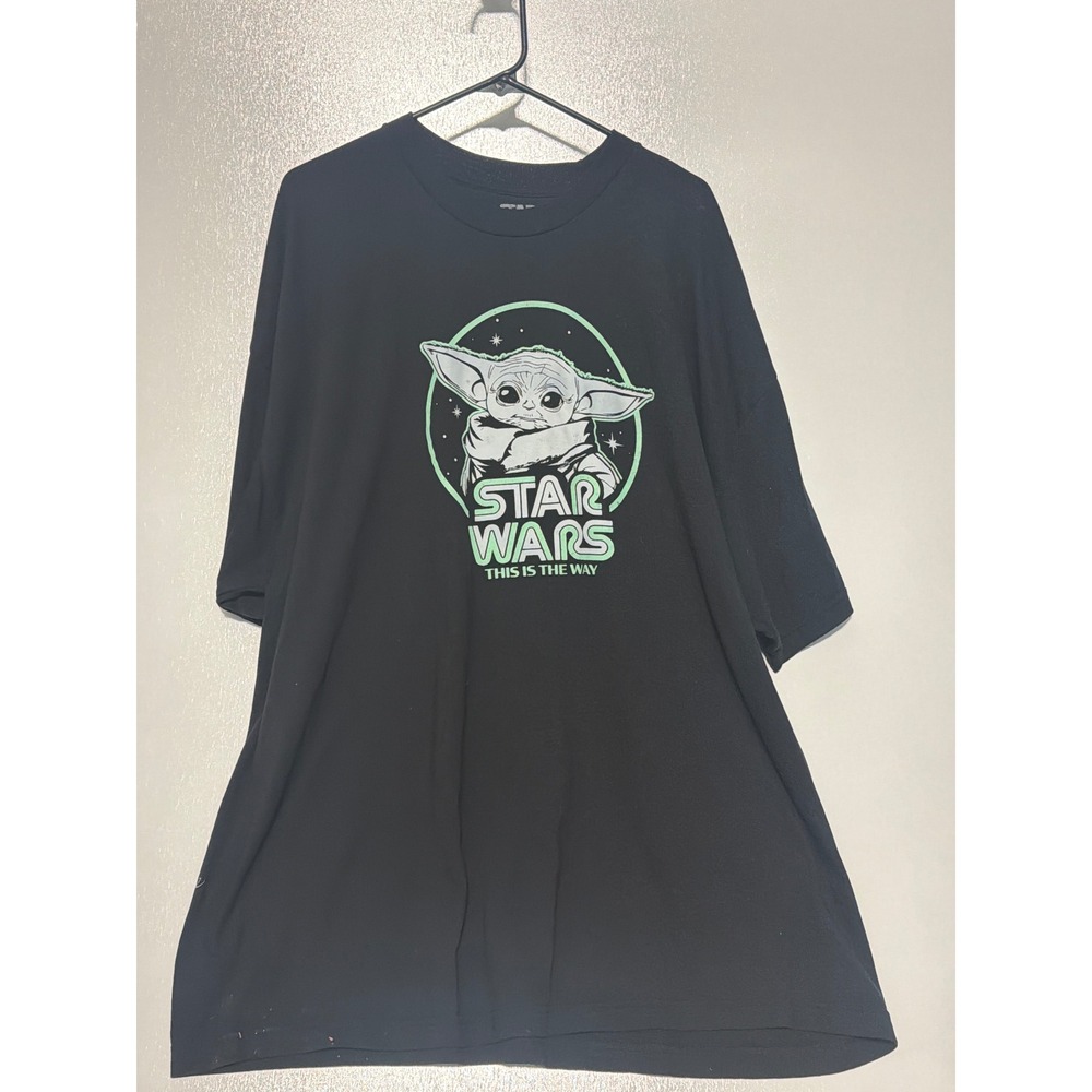 Star Wars Mad Engine Grogu Baby Yoda This Is The Way Black T-Shirt 4XB Big Tall